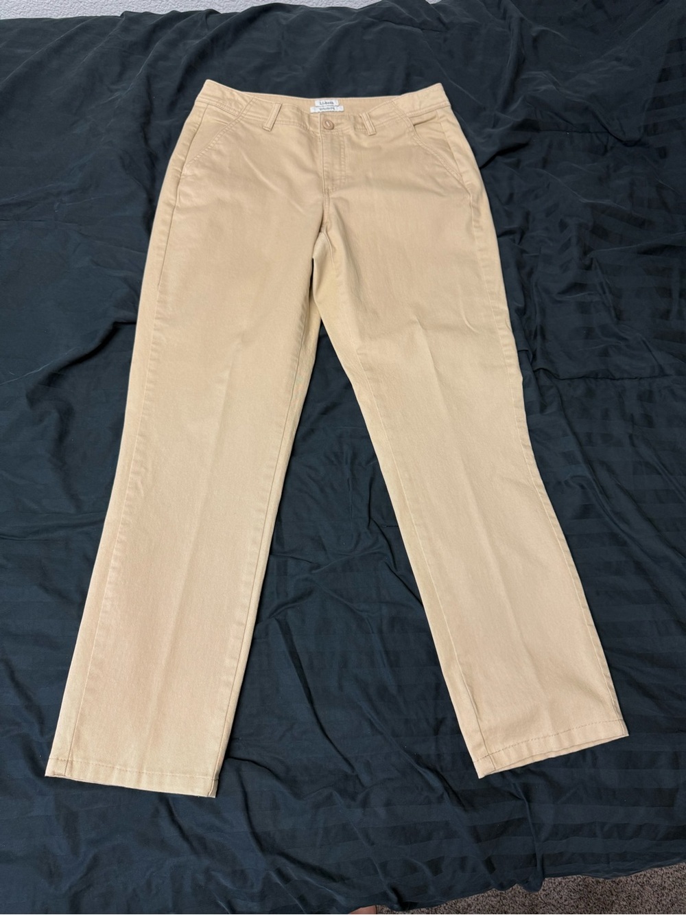 L.L. Bean Khaki Straight Favorite Fit Pants in Tan - Picture 3 of 9